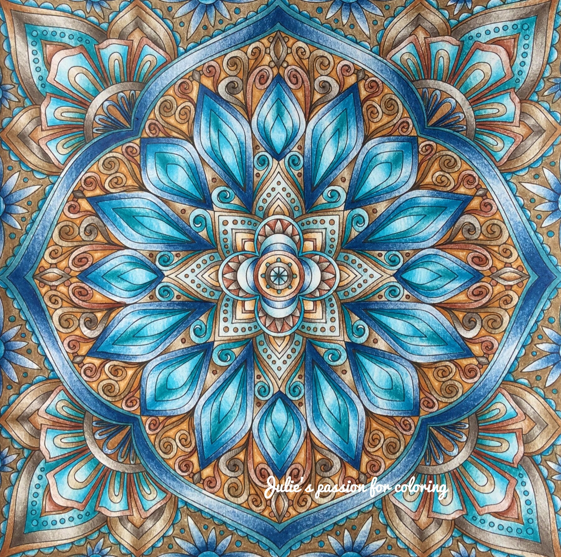 Kaleidoscope mandala design | julie's passion for coloring